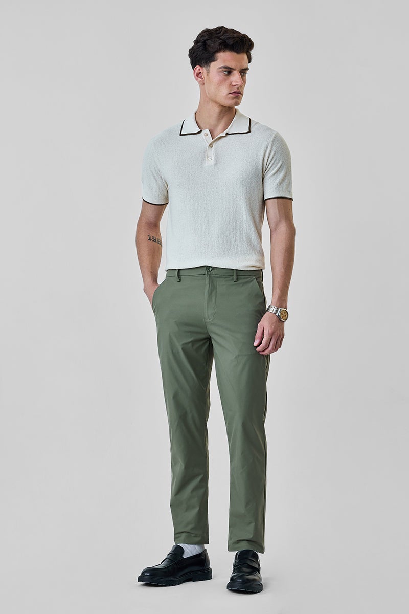 SNITCH Green Slim Fit Chinos - Image 5